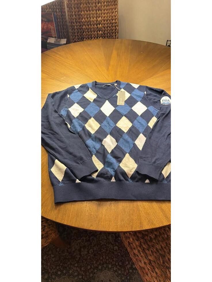 Mens Large Ashworth Pga Championship 2013 Argyle Golf Sweater Large